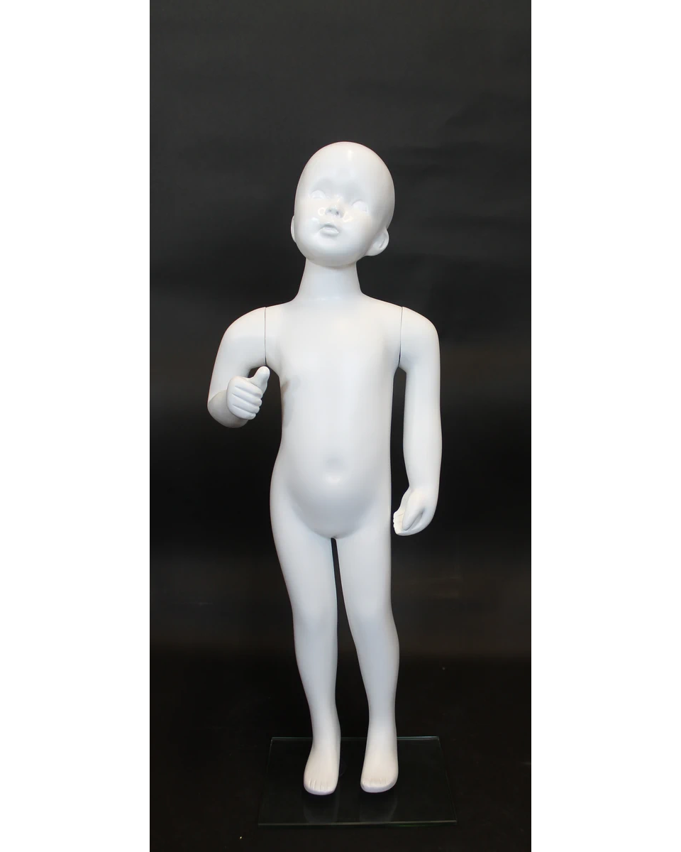 Featured-face toddler mannequin in white, size 2T/3T, CB3-WT