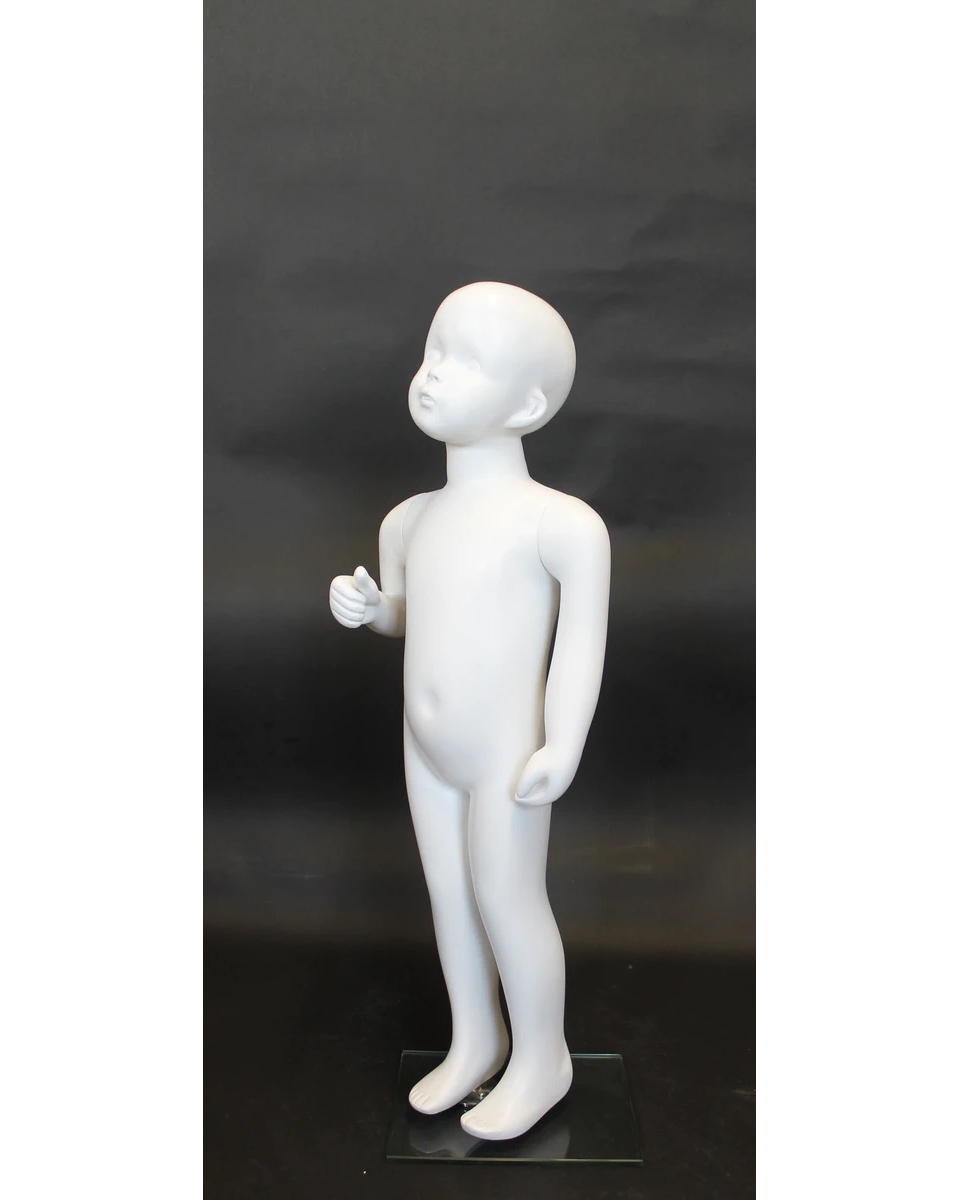 Featured-face toddler mannequin in white, size 2T/3T, CB3-WT