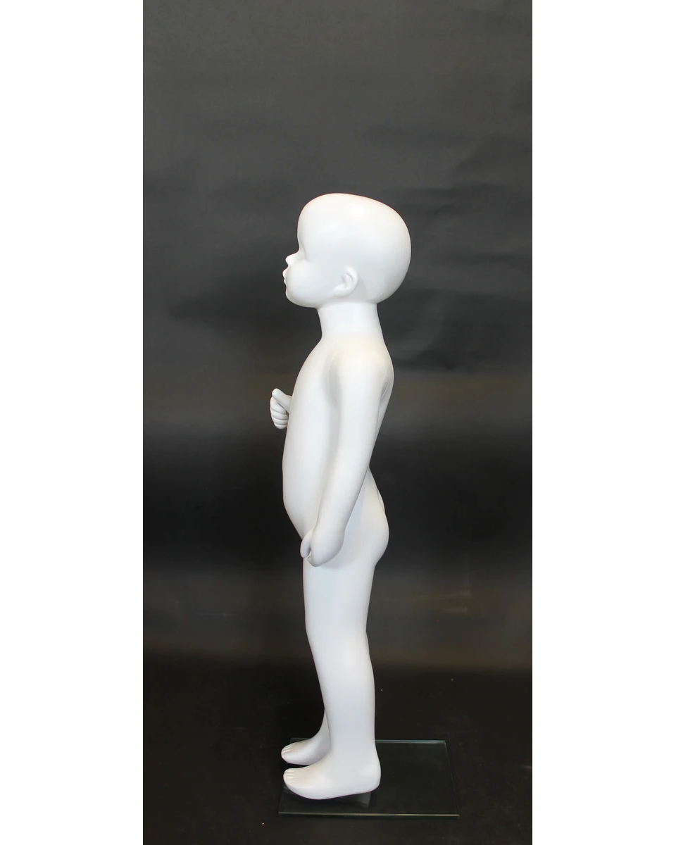 Featured-face toddler mannequin in white, size 2T/3T, CB3-WT