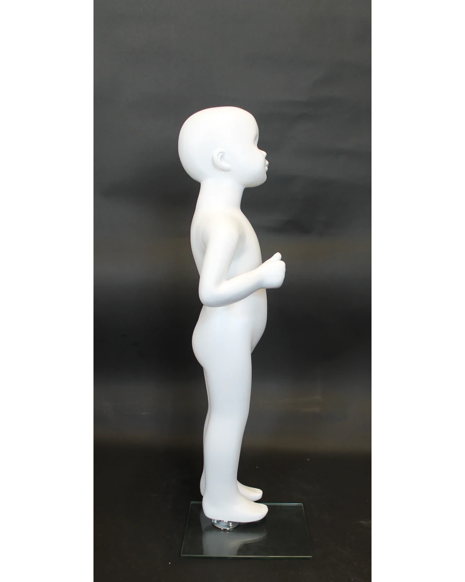 Featured-face toddler mannequin in white, size 2T/3T, CB3-WT