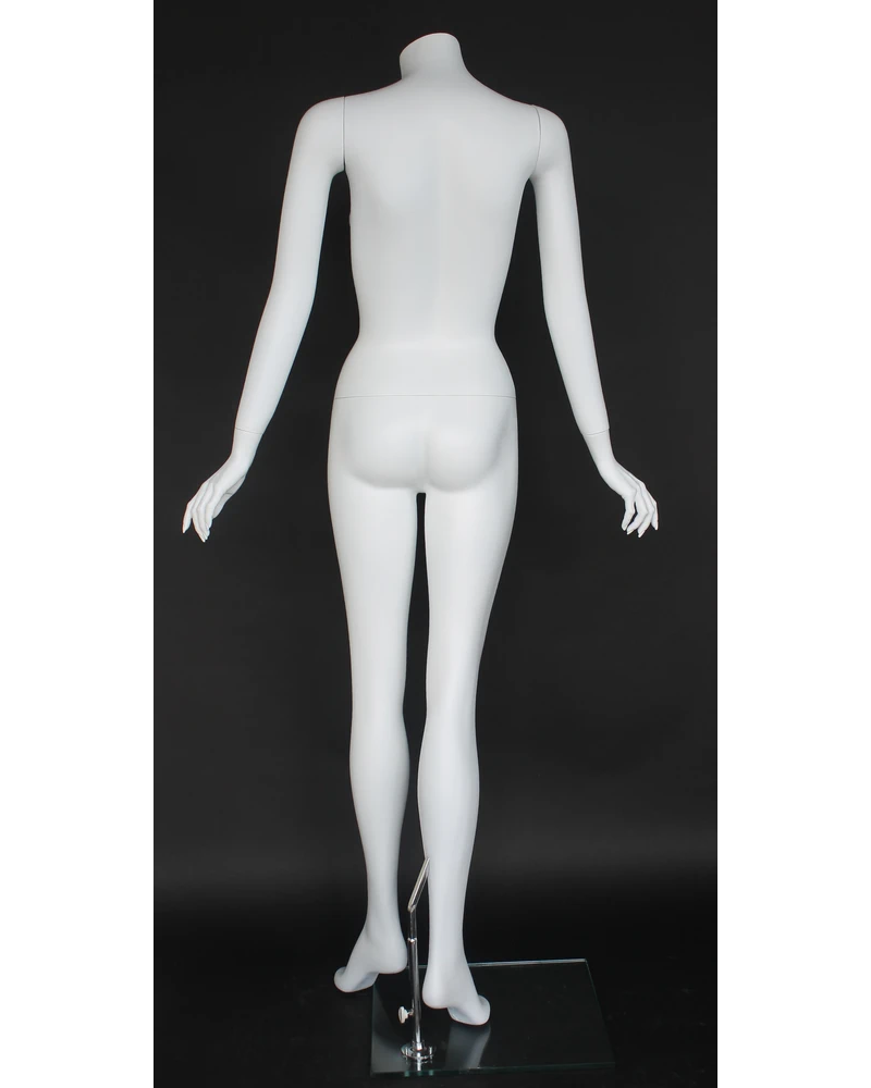 Grace pose headless female mannequin in matte white