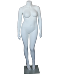 Headless plus size female mannequin in matte white