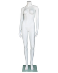 Classic standing headless female mannequin in matte white