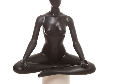 Black Female Yoga Mannequin (TMK-YOGA01BK)