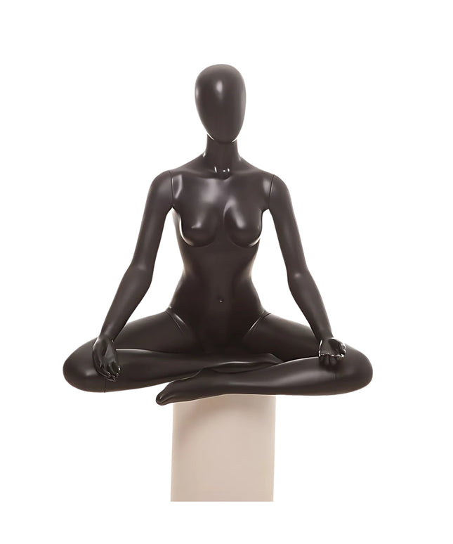 Black Female Yoga Mannequin (TMK-YOGA01BK)
