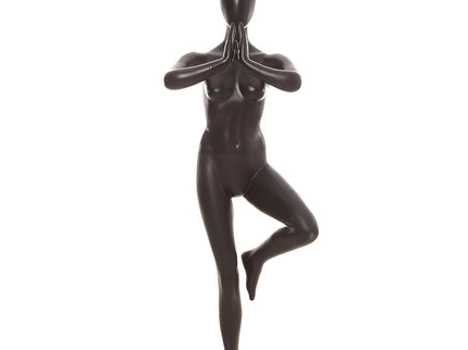 Black Female Yoga Mannequin (TMK-YOGA02BK)
