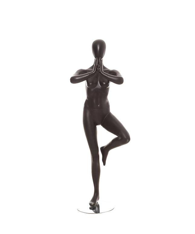 Black Female Yoga Mannequin (TMK-YOGA02BK)